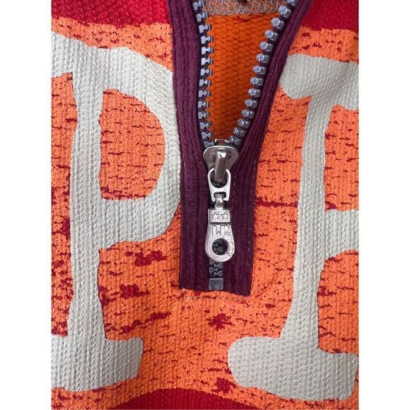 La Pagayo Women’s Medium Shirt Jacket 1/4 Zip Ribbed Hippie Colorful Indie NEW - Picture 3 of 9